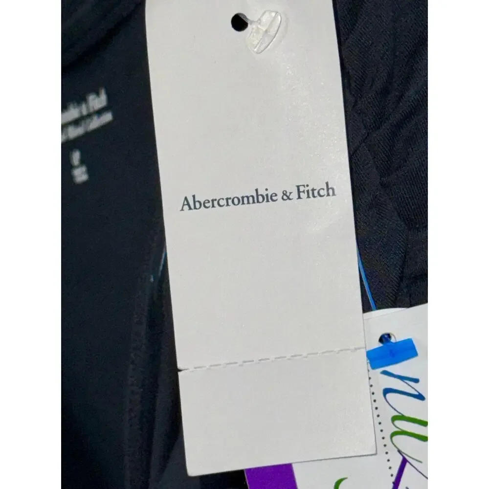 NWT Abercrombie & Fitch Black Draped Cowl Neck Strapless Maxi Dress Women Size L